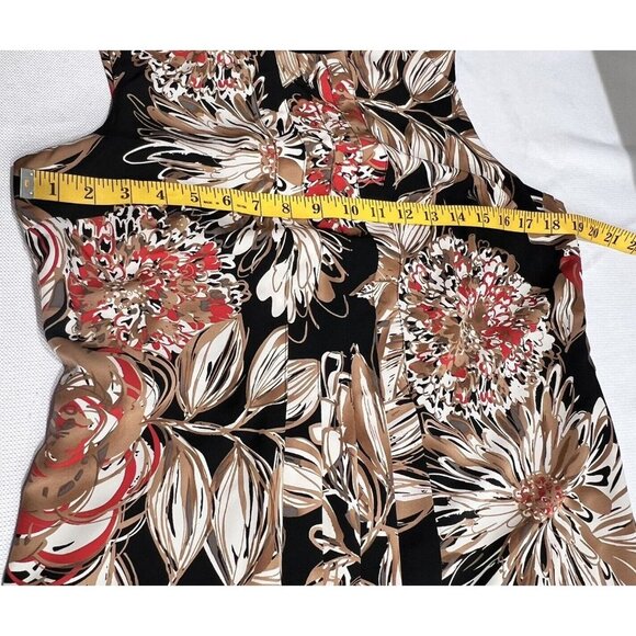 Trina Turk Shift Dress Pleated Spellbound Floral Sleeveless Size 10 Tropical - Picture 7 of 14